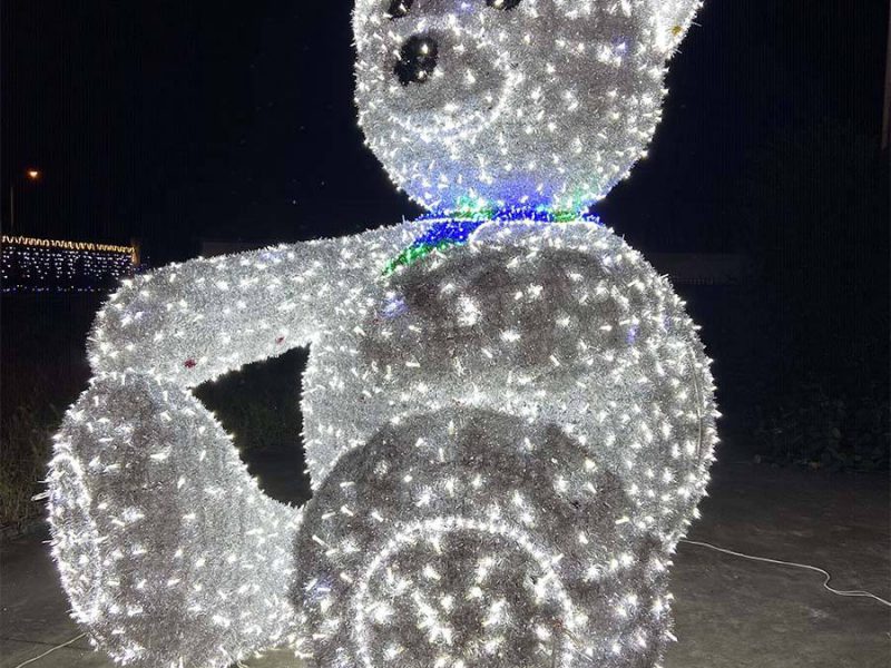 3D bear hug motif light for outdoor atmosphere decoration