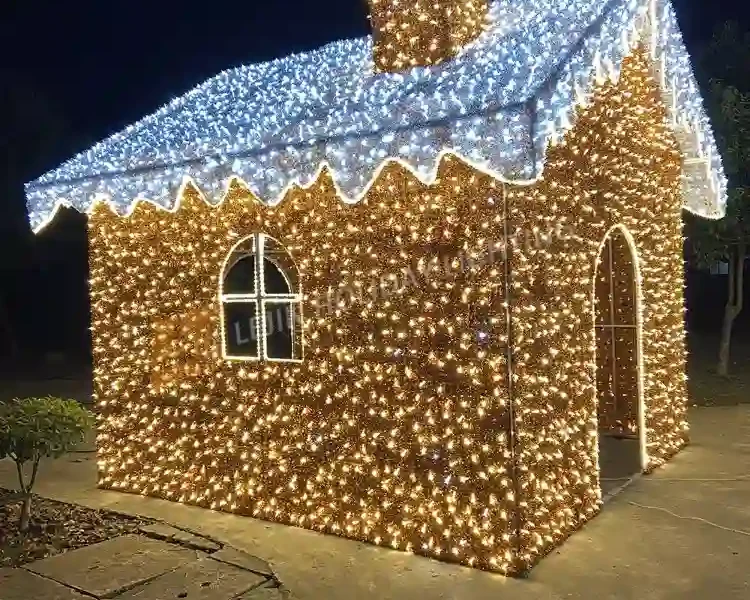 3D chimney house motif light manufacturer custom with CE approved