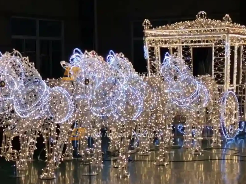 Bulk Buy LED motif holiday decorative carriage shaped Manufacturing