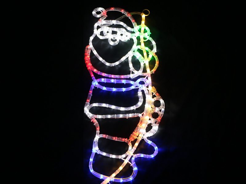 Colorful Santa Claus climbing rope LED hanging pattern light