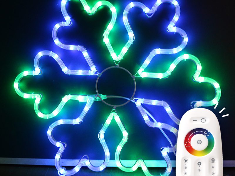 Customizable 2D smart snowflake motif lights for christmas decorative lights