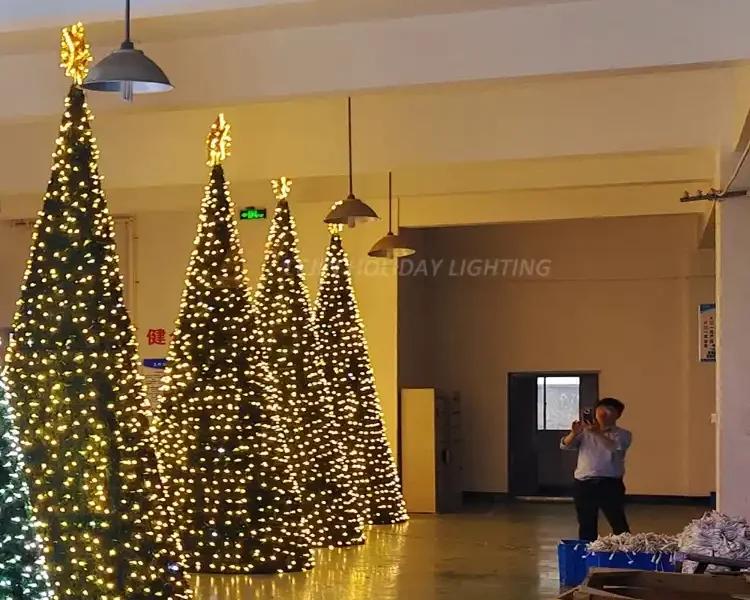 Customized 4 meters Christmas tree motif light 3D three-dimensional