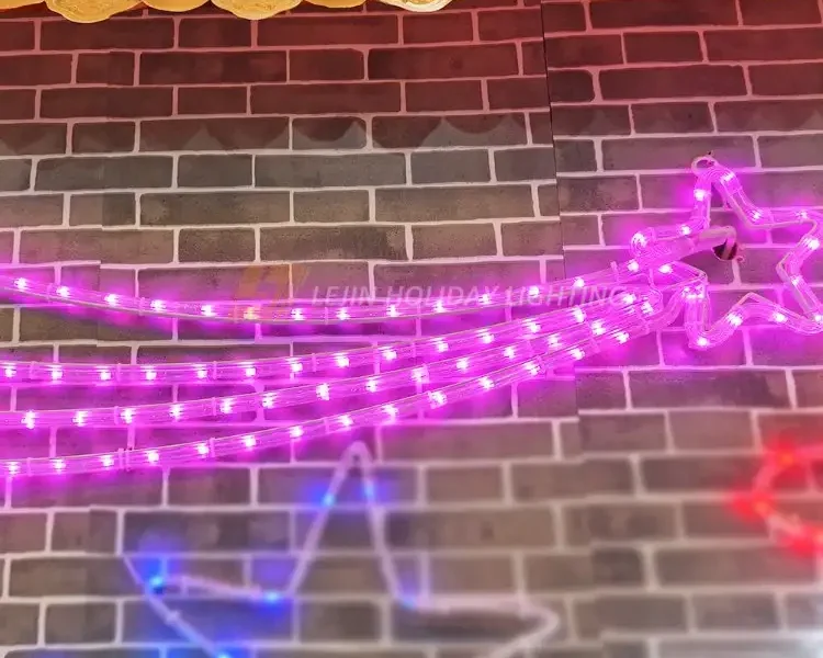 Customized meteor motif light 2D flat decoration outdoor waterproof