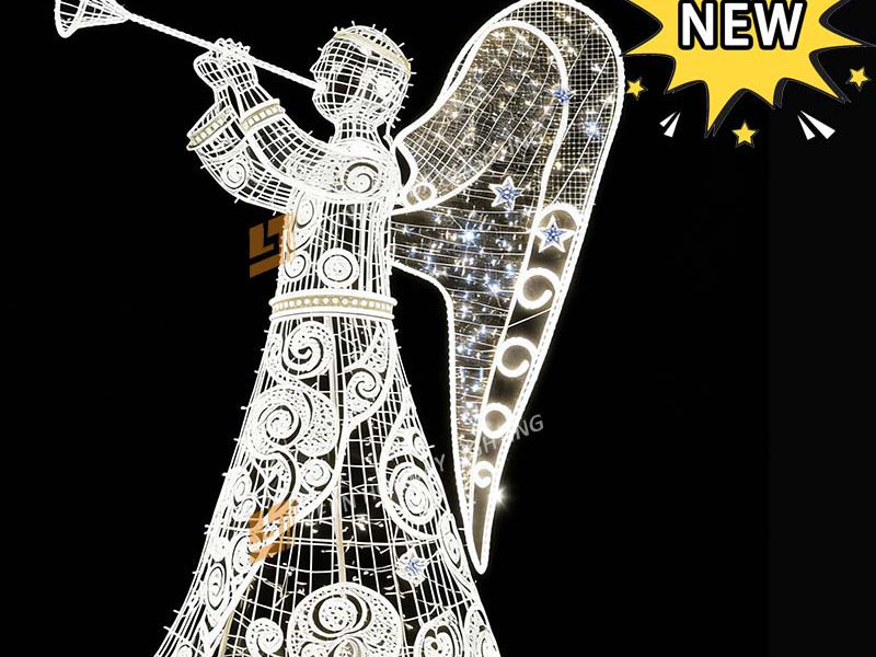 Factory Customized NEW 3D Angel Customized Motif Light