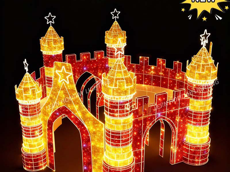 Factory Customized NEW 3D Castle Customized Motif Light