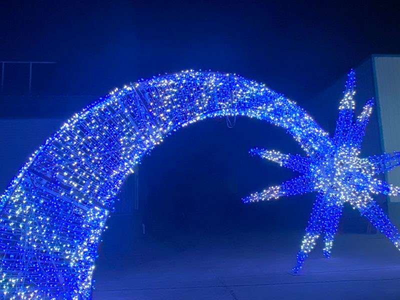 Hot sale customized digital led large 3D comet motif light for outdoor decoration