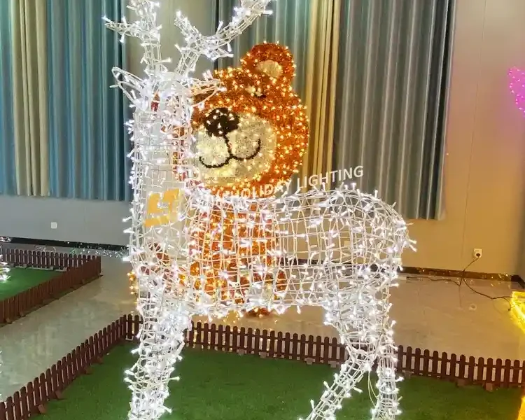 Imported 3D Sika deer motif lights Park landscape decorative lights