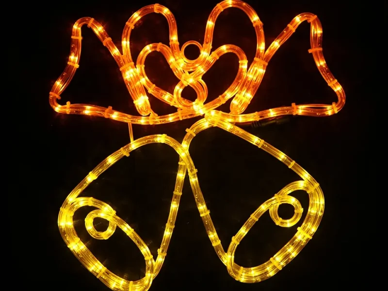 Indoor and outdoor 2D christmas bell motif lights for holiday decoration