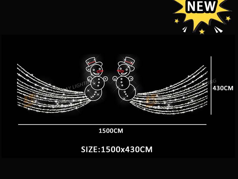 New Design Decorative Snowman Sreet Motif Light