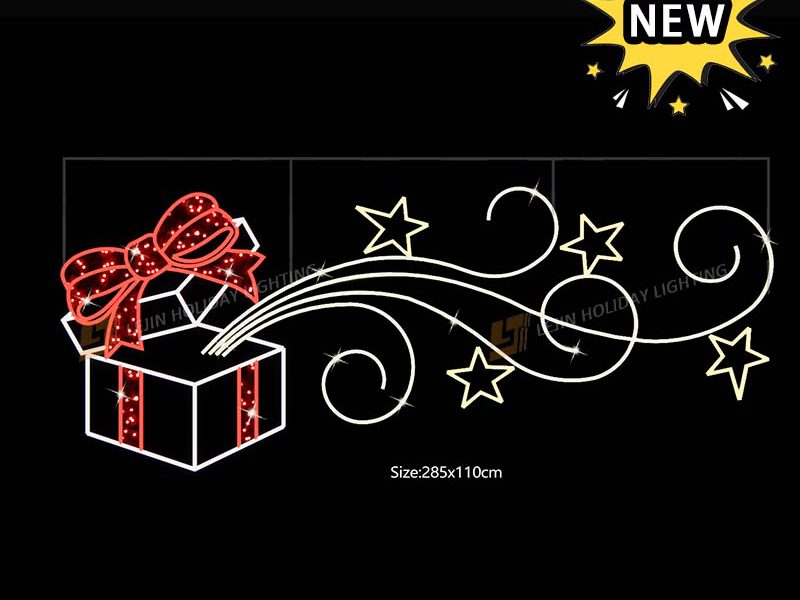 New Design Holiday Gift Box Street Motif Light