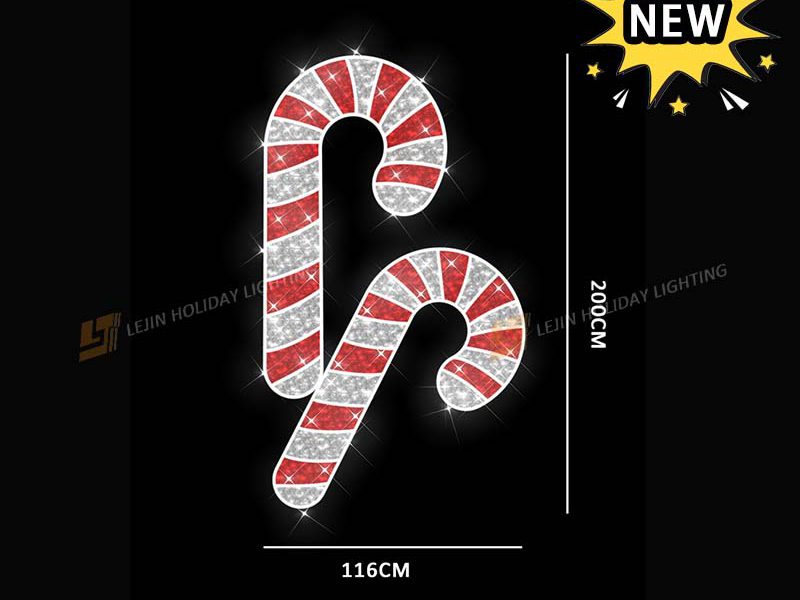 New Design Christmas Cane 2D Motif Light