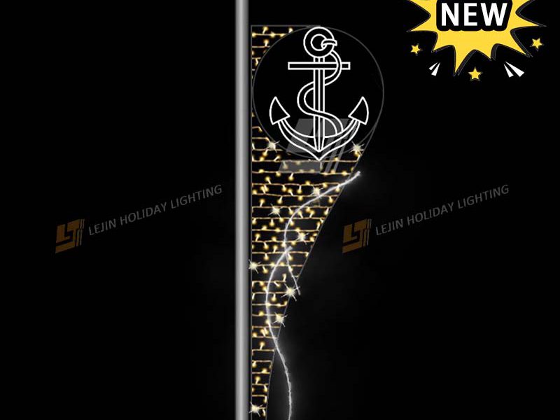 New Design Ocean Themed Boat Anchor Pole Motif Light