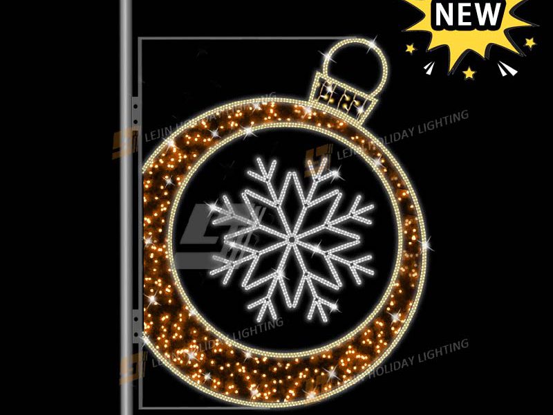New Design Snowflake 2D Pole Motif Light