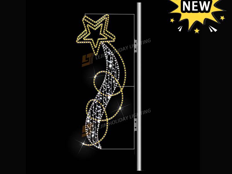 New Design Star Decoration Pole Motif Lights