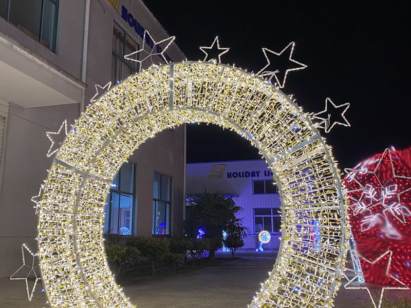 Waterproof arch LED motif light for commercial street decoration