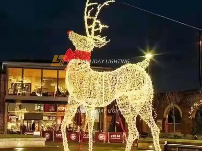 Wholesale Christmas motif lights Reindeer outdoor decoration Distributor